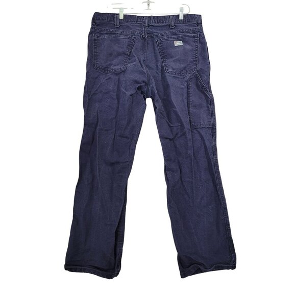 Vtg Tyndale Arc Rated Flame Resistant Carpenter Work Pants Mens 38x32 Navy JCT - Picture 2 of 7